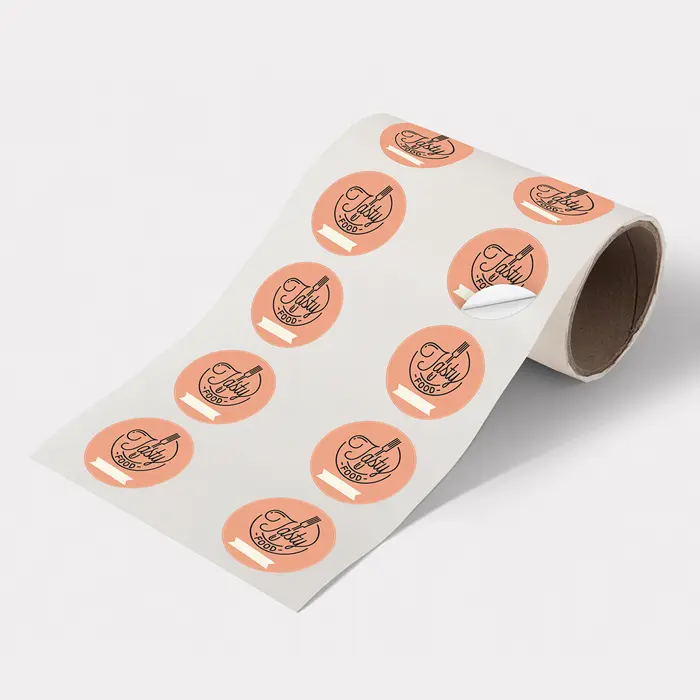 Labels on a Roll - Coated Removeable Paper (Gloss) 