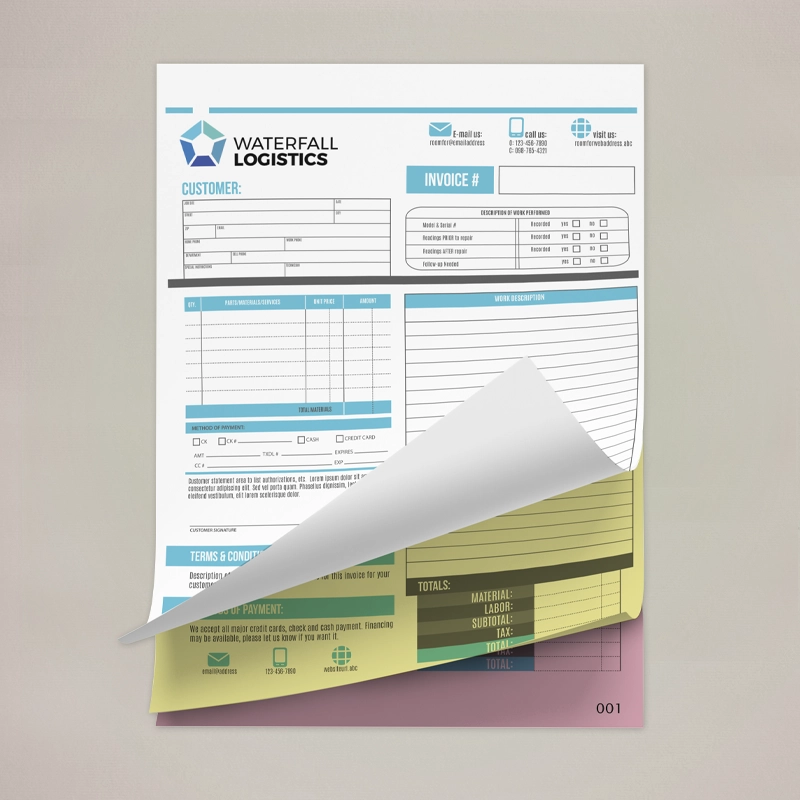 NCR Pads, Custom Invoice Pads