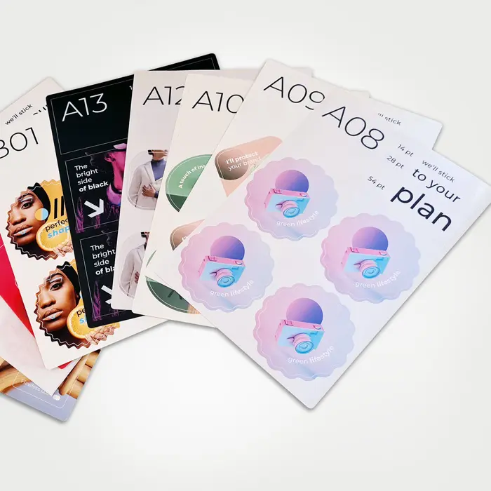 Sticker and Labels Sample Pack Materials