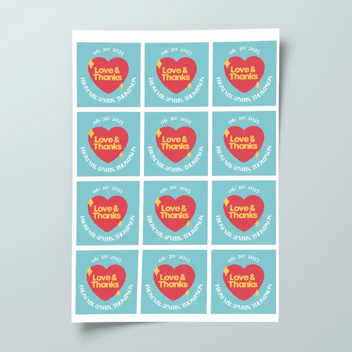 Wedding stickers and wedding stationery
