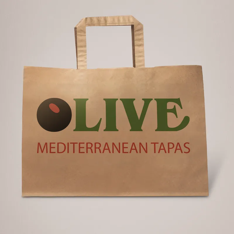 Large Full Colour Branded Kraft Takeaway Bags
