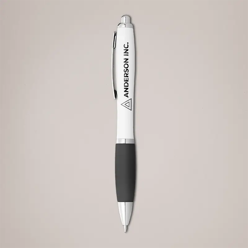 Printed pens with black grip