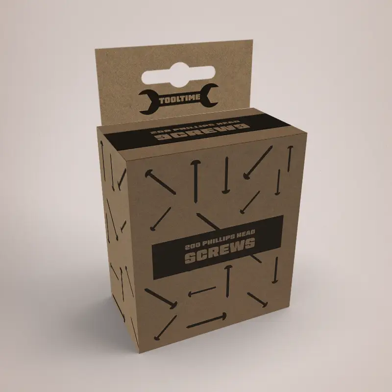 350gsm Brown Card Hanging Box